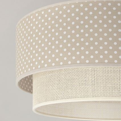 Brilagi - LED εφαρμοστό φωτιστικό οροφής BOHO BOBO, 1xE27/60W/230V, Ø 40 εκ., πουά, μπεζ/κρεμ