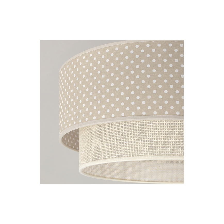 Brilagi - LED εφαρμοστό φωτιστικό οροφής BOHO BOBO, 1xE27/60W/230V, Ø 40 εκ., πουά, μπεζ/κρεμ