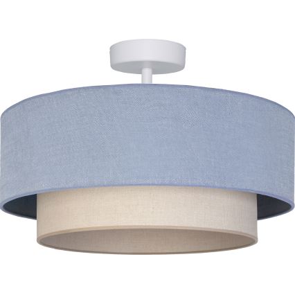 Brilagi - LED πλαφονιέρα οροφής BOHO ECO 1xE27/10W/230V διάμ. 40 εκ. μπλε/κρεμ