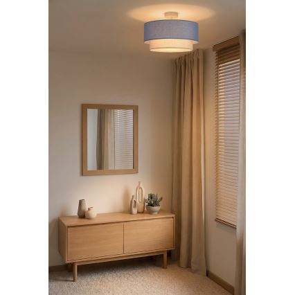 Brilagi - LED πλαφονιέρα οροφής BOHO ECO 1xE27/10W/230V διάμ. 40 εκ. μπλε/κρεμ
