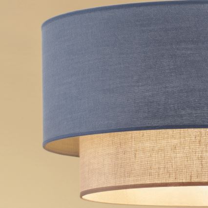 Brilagi - LED πλαφονιέρα οροφής BOHO ECO 1xE27/10W/230V διάμ. 40 εκ. μπλε/κρεμ