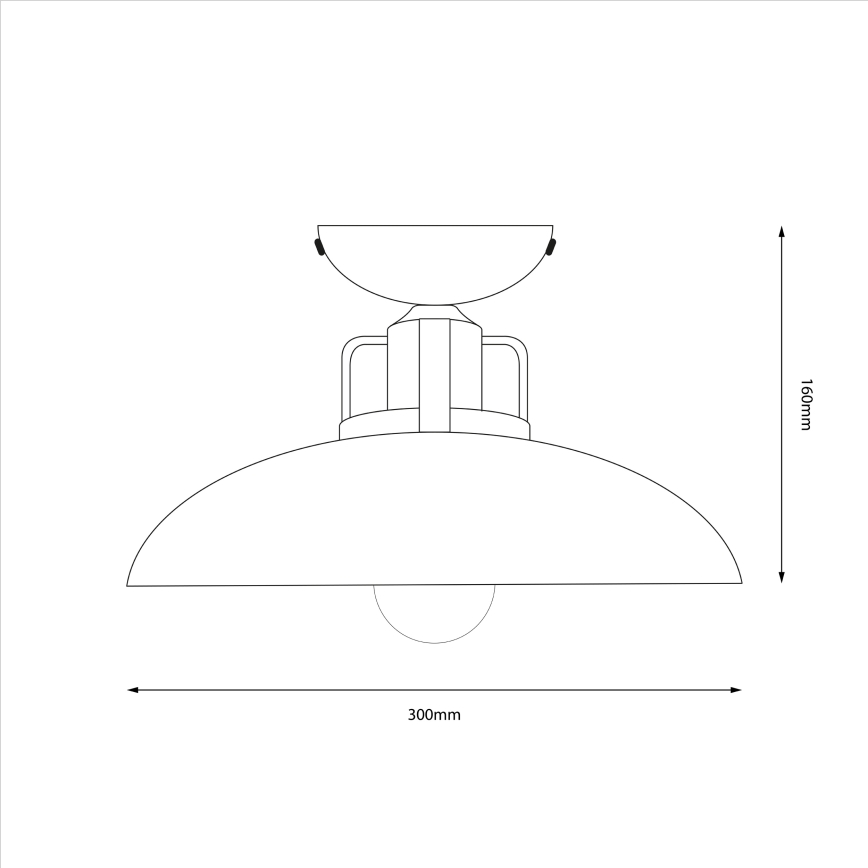 Brilagi - LED Πλαφονιέρα οροφής FLAMENGO 1xE27/60W/230V λευκό