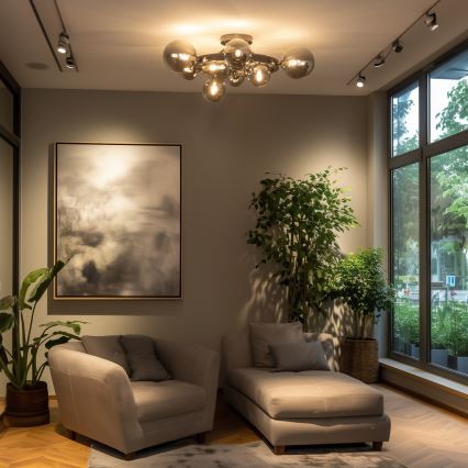 Brilagi - LED Πλαφονιέρα οροφής MILLA 10xG9/3W/230V γυαλιστερό χρώμιο/φιμέ