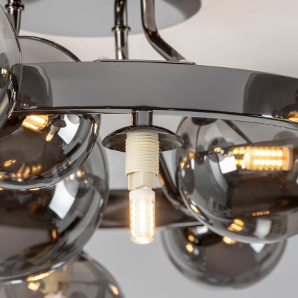 Brilagi - LED Πλαφονιέρα οροφής MILLA 10xG9/3W/230V γυαλιστερό χρώμιο/φιμέ