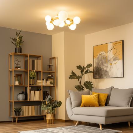 Brilagi - LED Πλαφονιέρα οροφής MILLA 10xG9/3W/230V χρυσό/λευκό