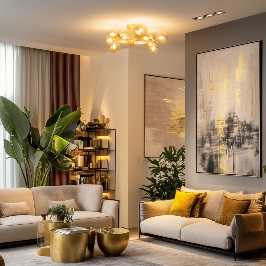 Brilagi - LED Πλαφονιέρα οροφής MILLA 10xG9/3W/230V χρυσό