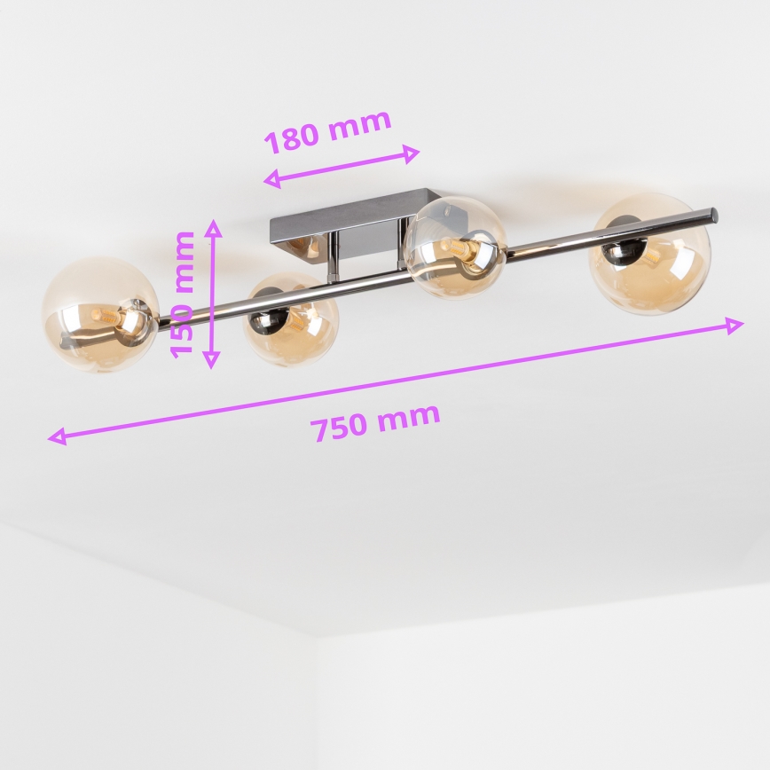 Brilagi - LED Πλαφονιέρα οροφής MILLA 4xG9/3W/230V γυαλιστερό χρώμιο/χρυσό