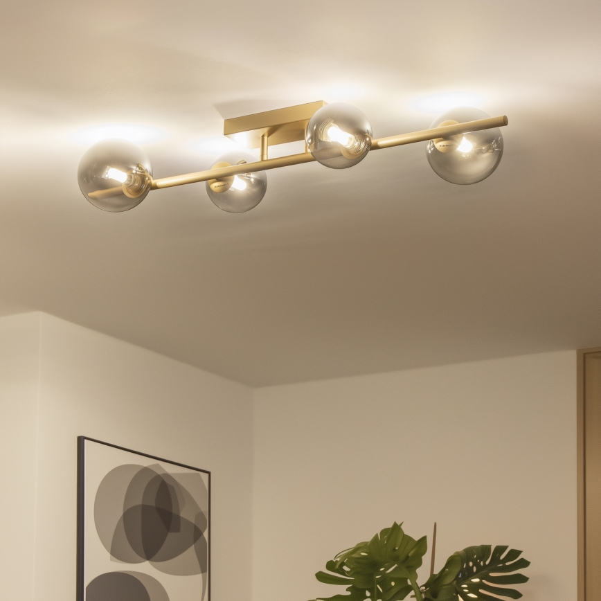 Brilagi - LED Πλαφονιέρα οροφής MILLA 4xG9/3W/230V χρυσό/φιμέ