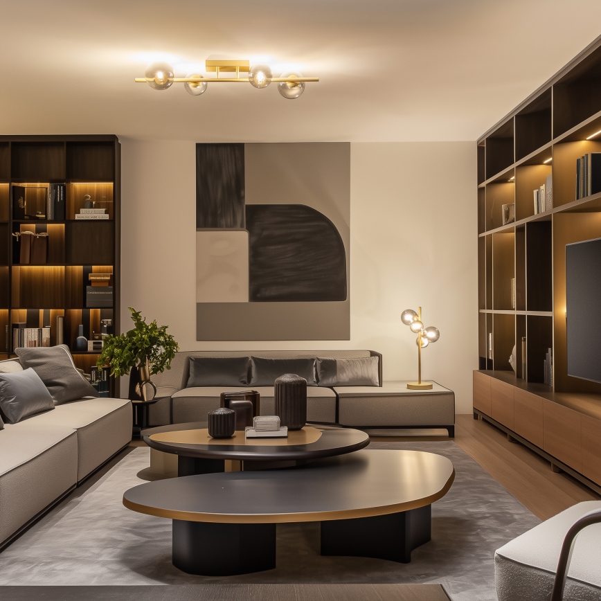 Brilagi - LED Πλαφονιέρα οροφής MILLA 4xG9/3W/230V χρυσό/φιμέ