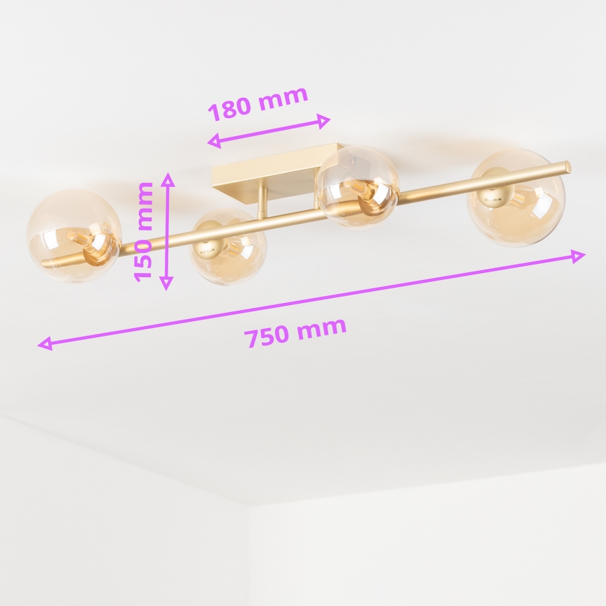 Brilagi - LED Πλαφονιέρα οροφής MILLA 4xG9/3W/230V χρυσό