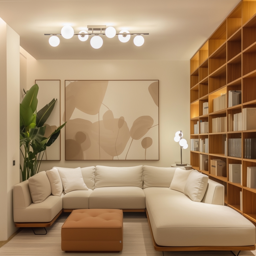 Brilagi - LED Πλαφονιέρα οροφής MILLA 7xG9/3W/230V γυαλιστερό χρώμιο/λευκό