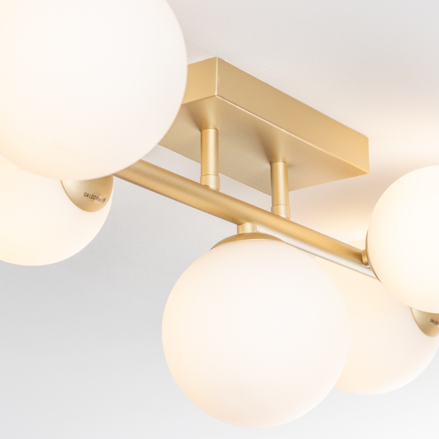 Brilagi - LED Πλαφονιέρα οροφής MILLA 7xG9/3W/230V χρυσό/λευκό
