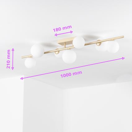 Brilagi - LED Πλαφονιέρα οροφής MILLA 7xG9/3W/230V χρυσό/λευκό