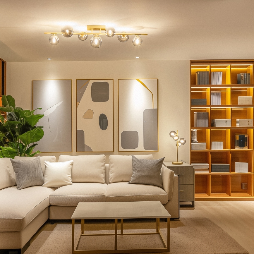 Brilagi - LED Πλαφονιέρα οροφής MILLA 7xG9/3W/230V χρυσό/φιμέ