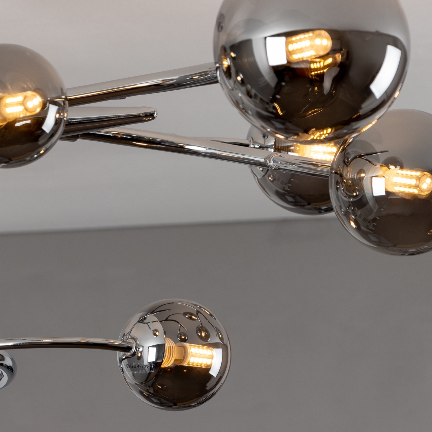 Brilagi - LED Πλαφονιέρα οροφής MISTEL 15xG9/3W/230V γυαλιστερό χρώμιο/φιμέ