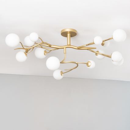 Brilagi - LED Πλαφονιέρα οροφής MISTEL 15xG9/3W/230V χρυσό/λευκό