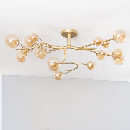 Brilagi - LED Πλαφονιέρα οροφής MISTEL 15xG9/3W/230V χρυσό