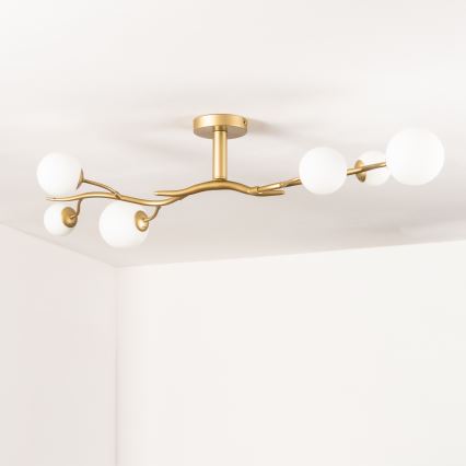 Brilagi - LED Πλαφονιέρα οροφής MISTEL 6xG9/3W/230V χρυσό/λευκό