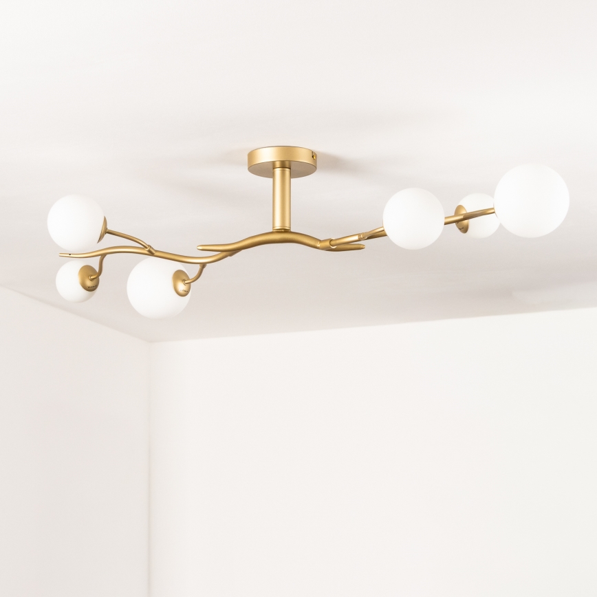 Brilagi - LED Πλαφονιέρα οροφής MISTEL 6xG9/3W/230V χρυσό/λευκό