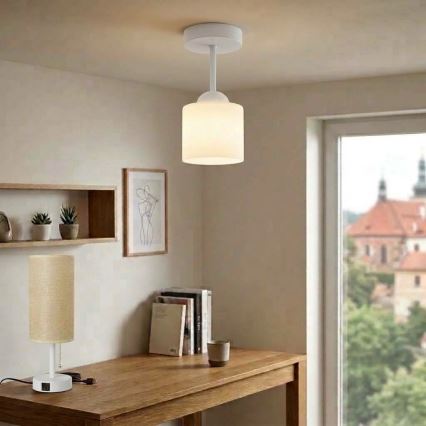 BRILAGI - LED Πλαφονιέρα οροφής RETRO GLASS 1xE27/60W/230V διάμ. 10 cm λευκή