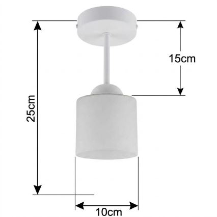 BRILAGI - LED Πλαφονιέρα οροφής RETRO GLASS 1xE27/60W/230V διάμ. 10 cm λευκή