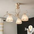 Brilagi - LED προσαρτημένο φωτιστικό οροφής ANTICO 3xE27/60W/230V λευκή πατίνα