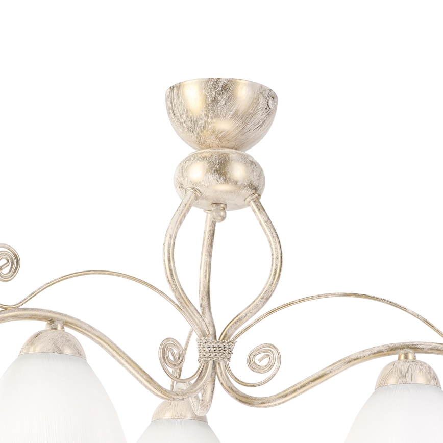 Brilagi - LED προσαρτημένο φωτιστικό οροφής ANTICO 3xE27/60W/230V λευκή πατίνα
