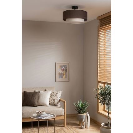Brilagi - LED προσαρτημένο φωτιστικό οροφής BOHO ECO 1xE27/10W/230V Ø 40 εκ. καφέ/κρεμ