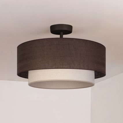 Brilagi - LED προσαρτημένο φωτιστικό οροφής BOHO ECO 1xE27/10W/230V Ø 40 εκ. καφέ/κρεμ