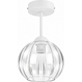 BRILAGI - LED Προσαρτημένο φωτιστικό οροφής RETRO GLASS 1xE27/60W/230V διάμ. 18 cm λευκό/διάφανο