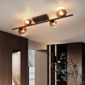 Brilagi - LED προσκολλητό φωτιστικό οροφής MILLA 4xG9/3W/230V καφέ/καπνιστό καφέ