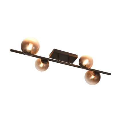 Brilagi - LED προσκολλητό φωτιστικό οροφής MILLA 4xG9/3W/230V καφέ/καπνιστό καφέ