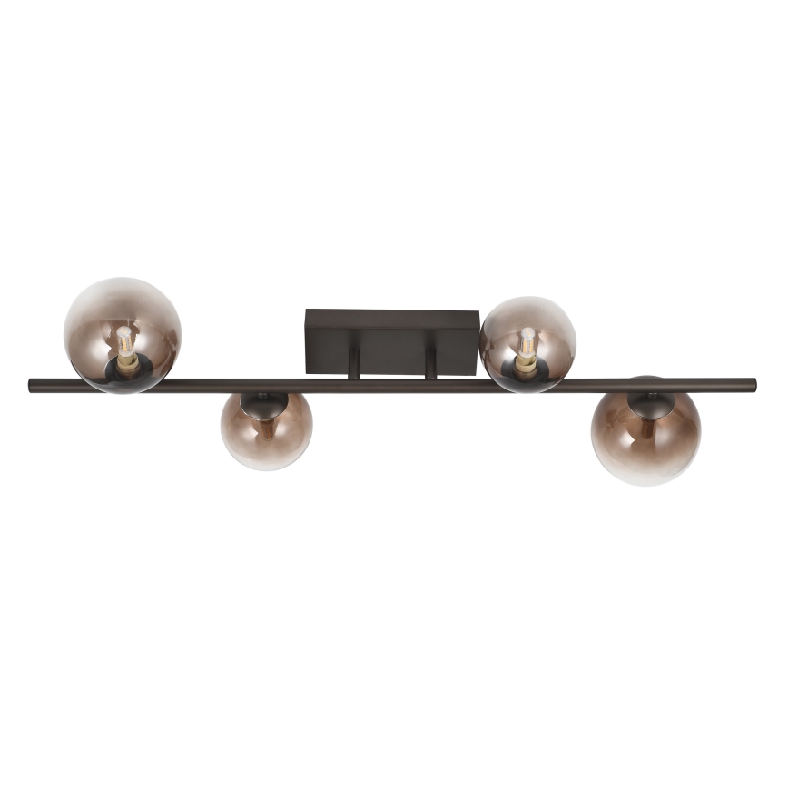 Brilagi - LED προσκολλητό φωτιστικό οροφής MILLA 4xG9/3W/230V καφέ/καπνιστό καφέ