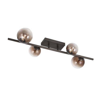 Brilagi - LED προσκολλητό φωτιστικό οροφής MILLA 4xG9/3W/230V καφέ/καπνιστό καφέ