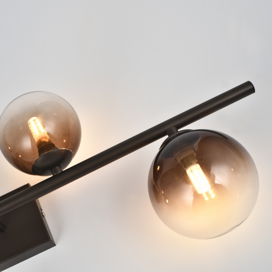 Brilagi - LED προσκολλητό φωτιστικό οροφής MILLA 4xG9/3W/230V καφέ/καπνιστό καφέ