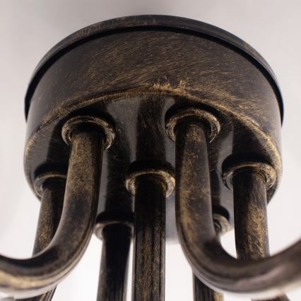 Brilagi - LED Πολύφωτο με αλυσίδα STEFANO 6xE14/40W/230V μαύρη πατίνα