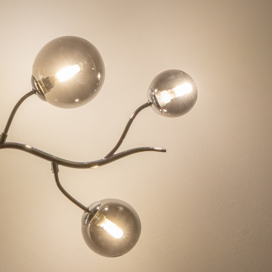 Brilagi - LED πολυέλαιος σε καλώδιο MISTEL 6xG9/3W/230V μαύρο χρώμιο/καπνιστό