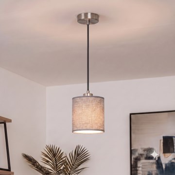 Brilagi - LED πολυέλαιος σε καλώδιο NUBILA 1xE27/60W/230V Ø 14 cm μαύρο/γκρι