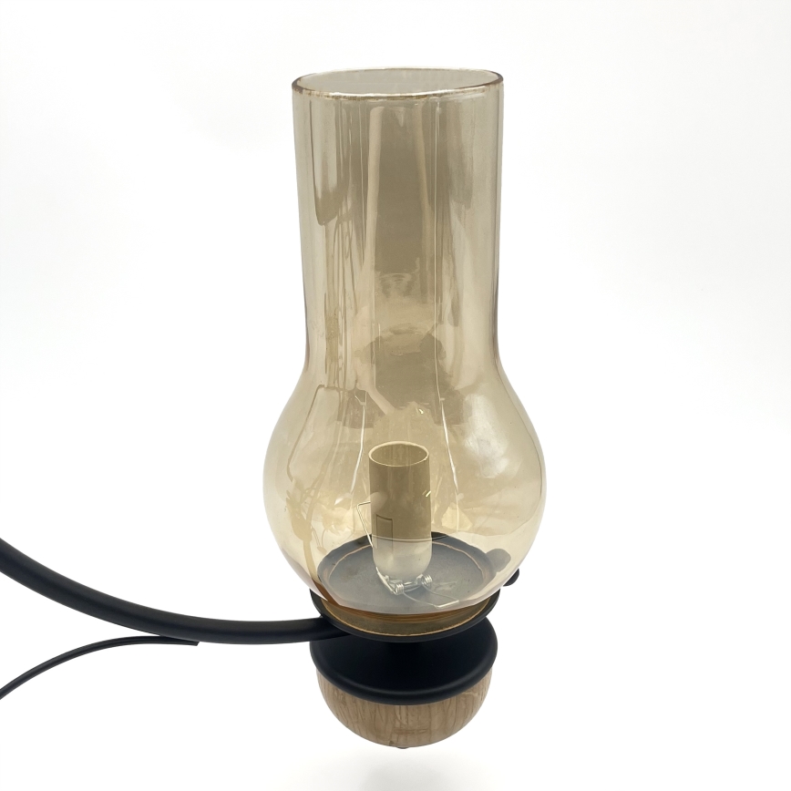 Brilagi - LED πολυέλαιος με αλυσίδα COTTAGE 3xE14/40W/230V δρυς/μαύρο/καπνιστό μπεζ