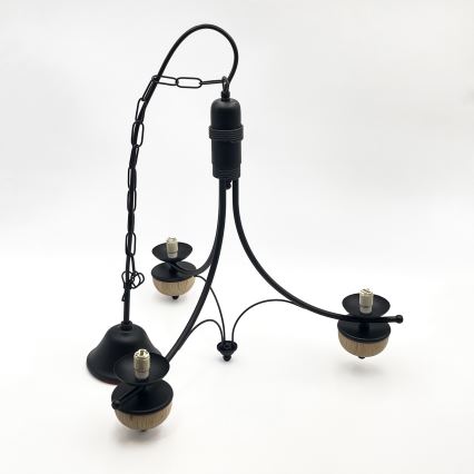 Brilagi - LED πολυέλαιος με αλυσίδα COTTAGE 3xG9/40W/230V απόχρωση δρυός/λευκό