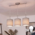 Brilagi - LED πολυέλαιος με καλώδιο ανάρτησης NUBILA 3xE27/60W/230V γκρι
