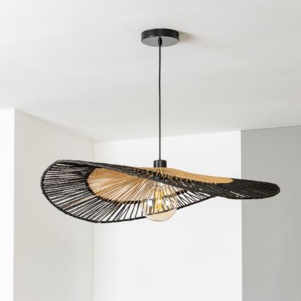 Brilagi - LED πολυέλαιος με καλώδιο CERIA BOHO 1xE27/40W/230V Ø 80 cm μαύρο/καφέ