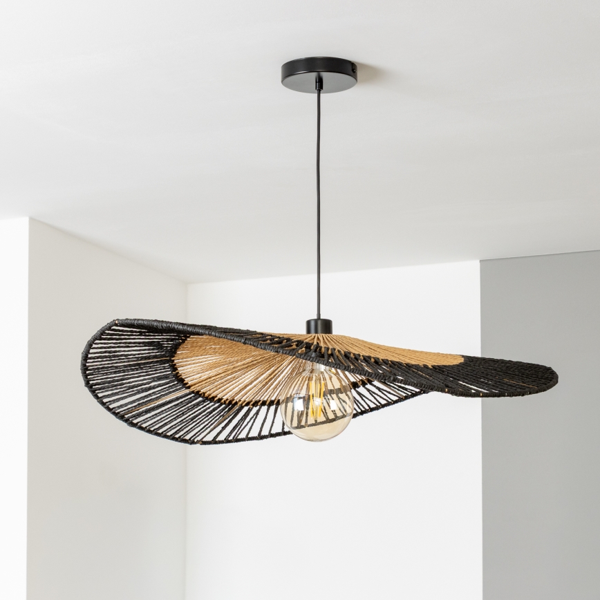 Brilagi - LED πολυέλαιος με καλώδιο CERIA BOHO 1xE27/40W/230V Ø 80 cm μαύρο/καφέ