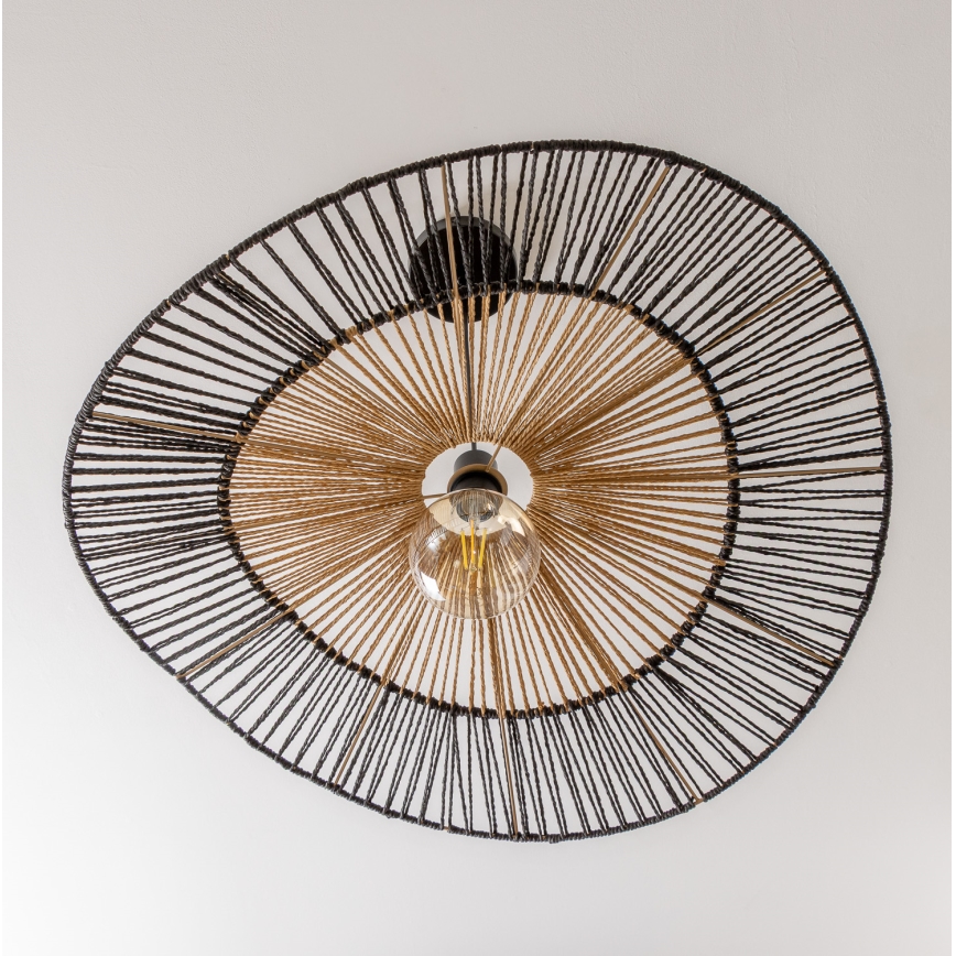 Brilagi - LED πολυέλαιος με καλώδιο CERIA BOHO 1xE27/40W/230V Ø 80 cm μαύρο/καφέ