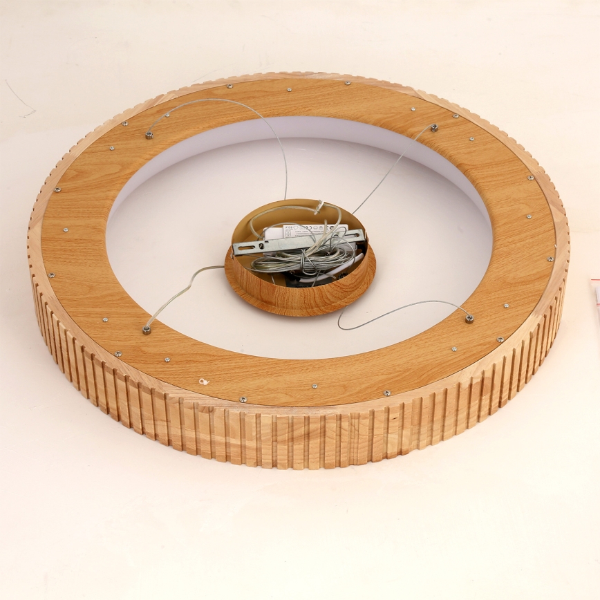 Brilagi - Κρεμαστό φωτιστικό σε καλώδιο FALCON WOOD MODERN LED/40W/230V 3000/4000/6000K διάμ. 60 εκ., ξύλινο