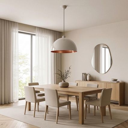 Brilagi - LED πολυέλαιος με καλώδιο METALO 1xE27/40W/230V Ø 40 cm μπεζ/χάλκινο