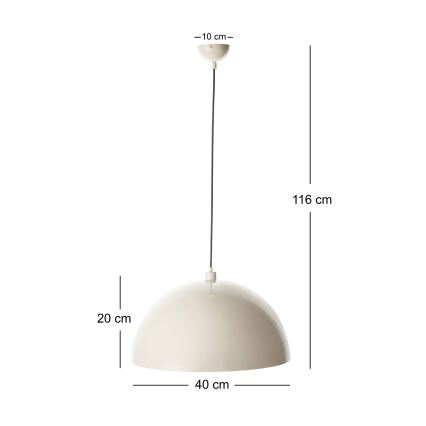 Brilagi - LED πολυέλαιος με καλώδιο METALO 1xE27/40W/230V Ø 40 cm μπεζ/χάλκινο