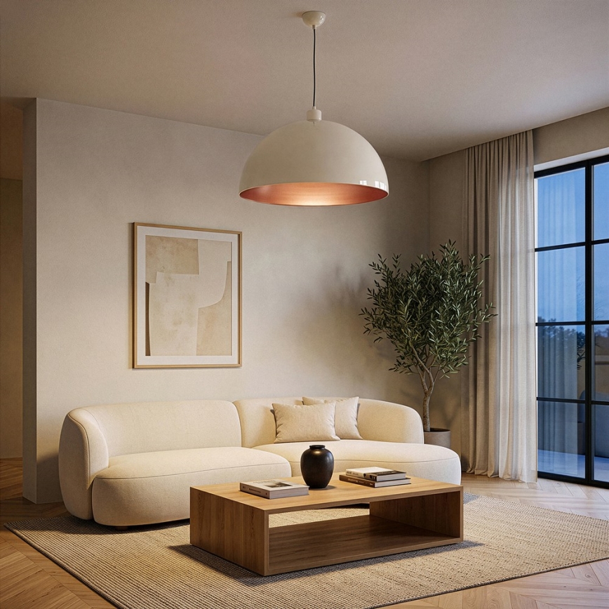 Brilagi - LED πολυέλαιος με καλώδιο METALO 1xE27/40W/230V Ø 60 cm μπεζ/χάλκινο