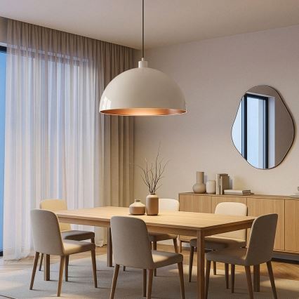 Brilagi - LED πολυέλαιος με καλώδιο METALO 1xE27/40W/230V Ø 60 cm μπεζ/χάλκινο
