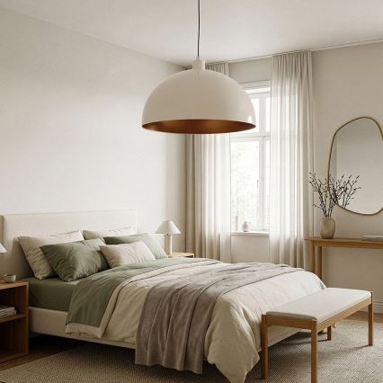 Brilagi - LED πολυέλαιος με καλώδιο METALO 1xE27/40W/230V Ø 60 cm μπεζ/χάλκινο